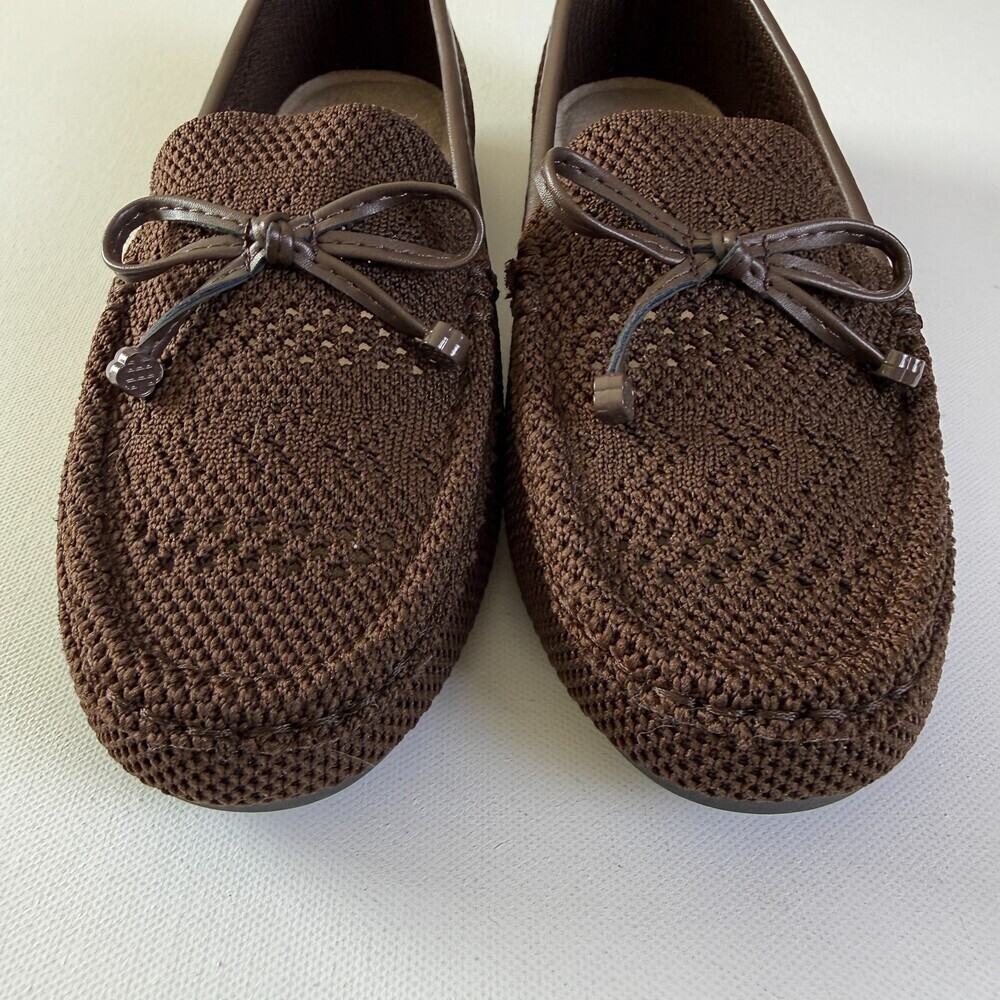 Daisy Fuentes Brown Knit Moccasin-Style Loafers, Women's Sz 6.5W, NWOT - Picture 5 of 12